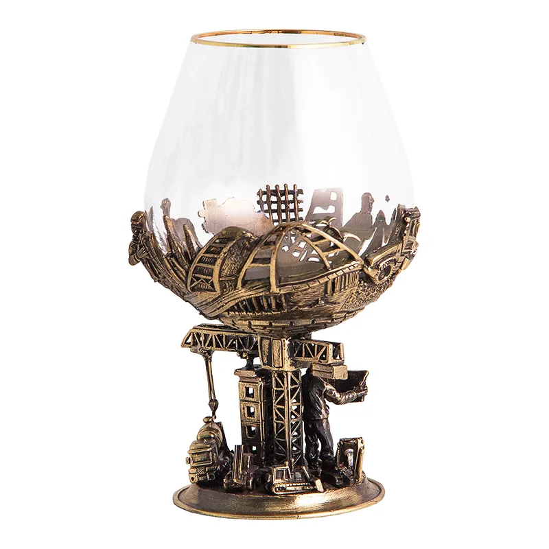 Набор из 6-ти бокалов для бренди "Строители"