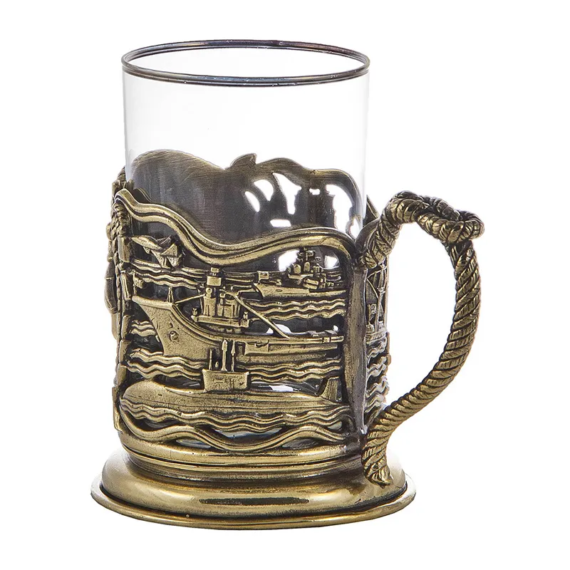 Подстаканник с ложкой "ВМФ"