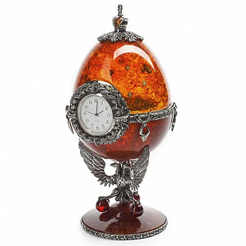 Часы-шкатулка из янтаря "Державные"