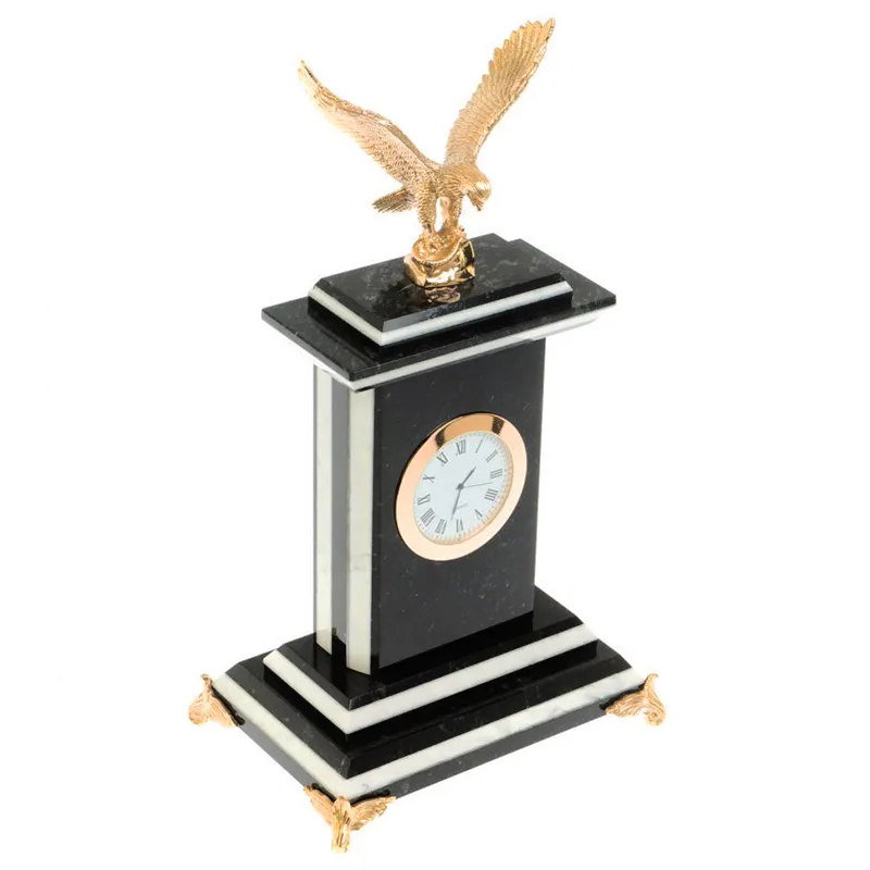 Часы настольные "Орел" из мрамора