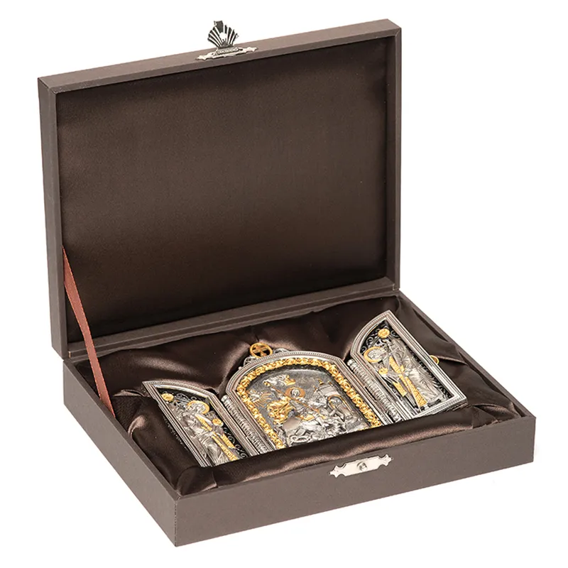 Серебряный складень «Георгий Победоносец»