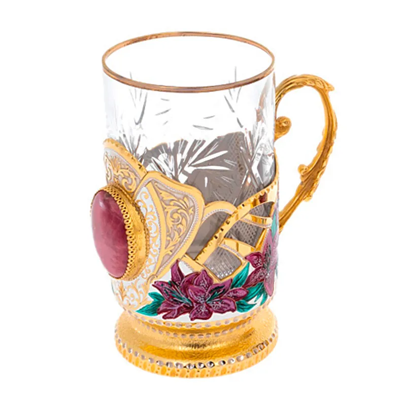 Набор чайный с френч-прессом на 6 персон, Златоуст