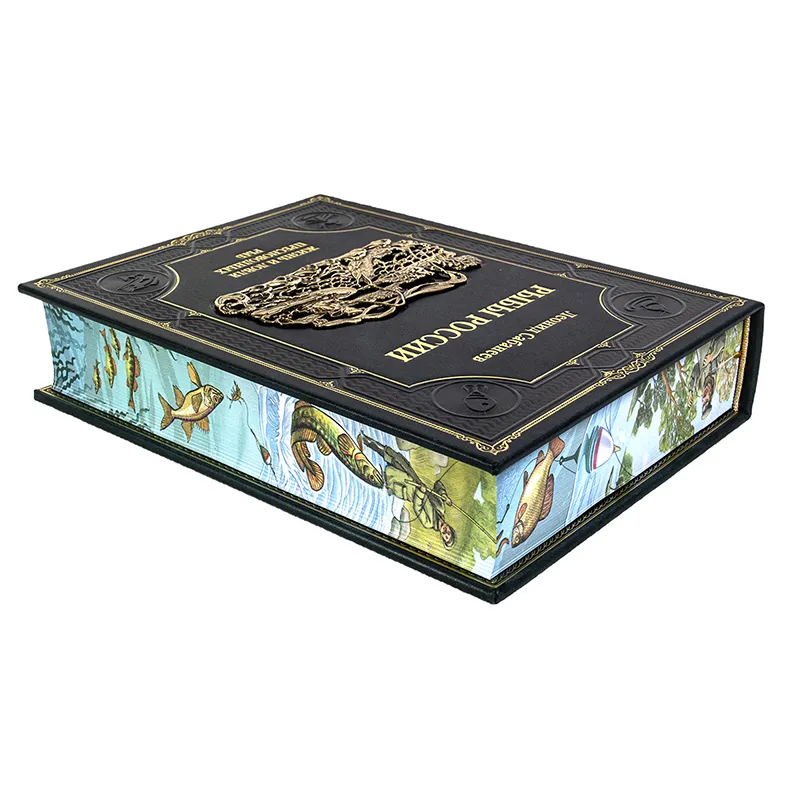 Подарочный набор книга в коже и 6 стопок "Рыбацкий" Л.П. Сабанеев