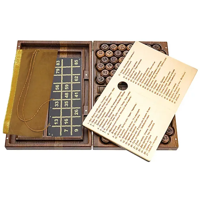 Лото премиальное в резной дубовой шкатулке "Герб СССР"