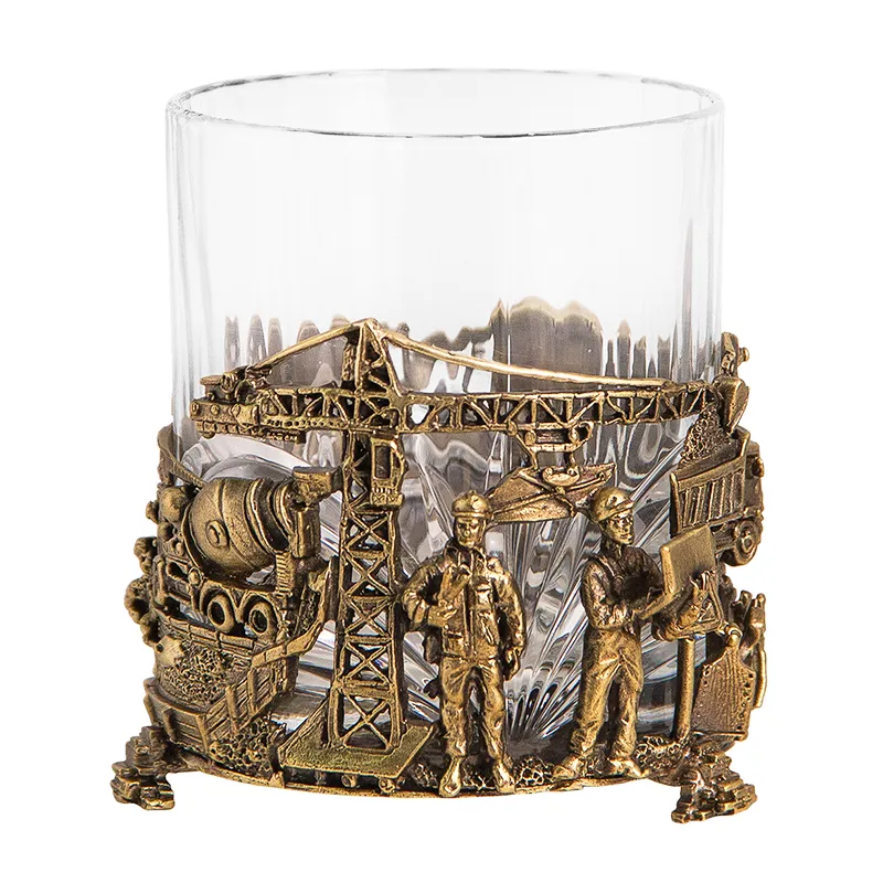 Набор с бокалом для виски "Строители"