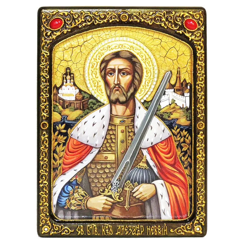 Икона живописная Святой Александр Невский