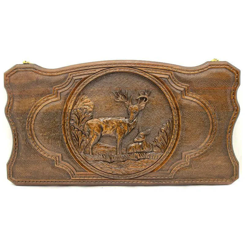 Нарды резные из массива бука "Олень"