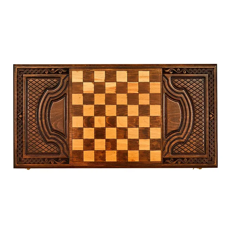 Нарды-шашки резные "Щит Давида"