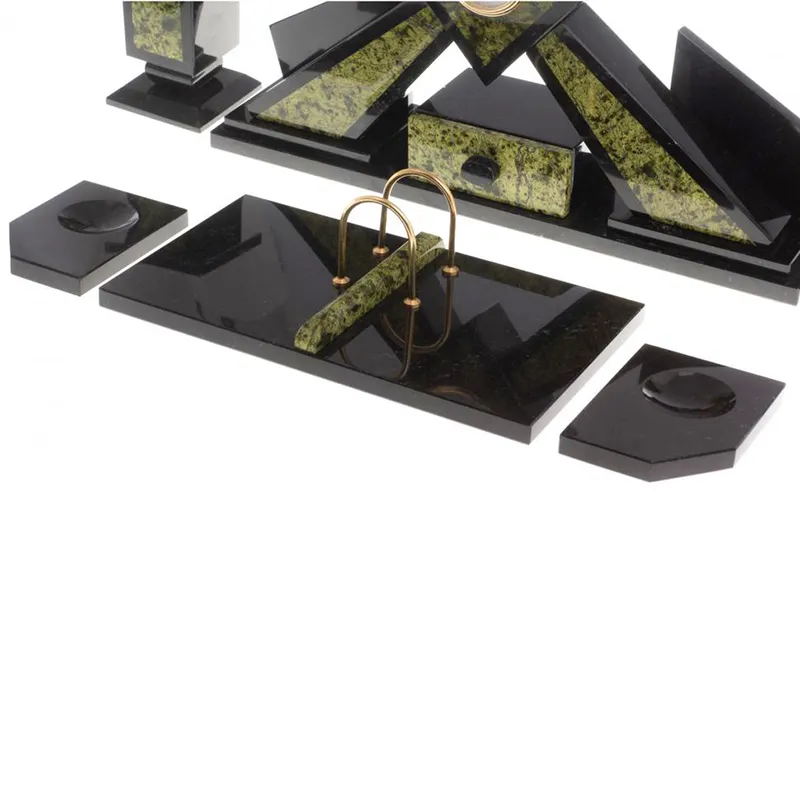 Письменный набор "Орел" камень змеевик