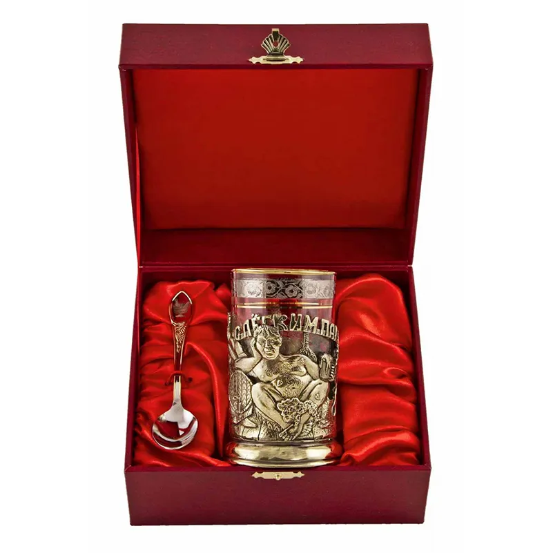 Подстаканник с ложкой "Баня"