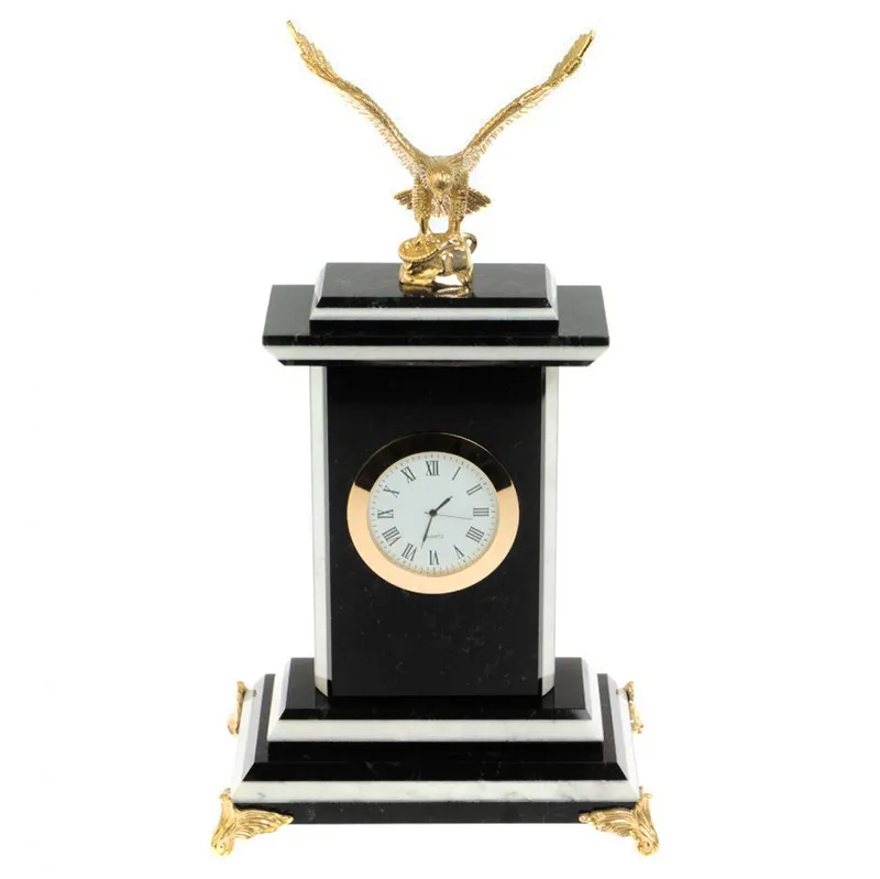 Часы настольные "Орел" из мрамора