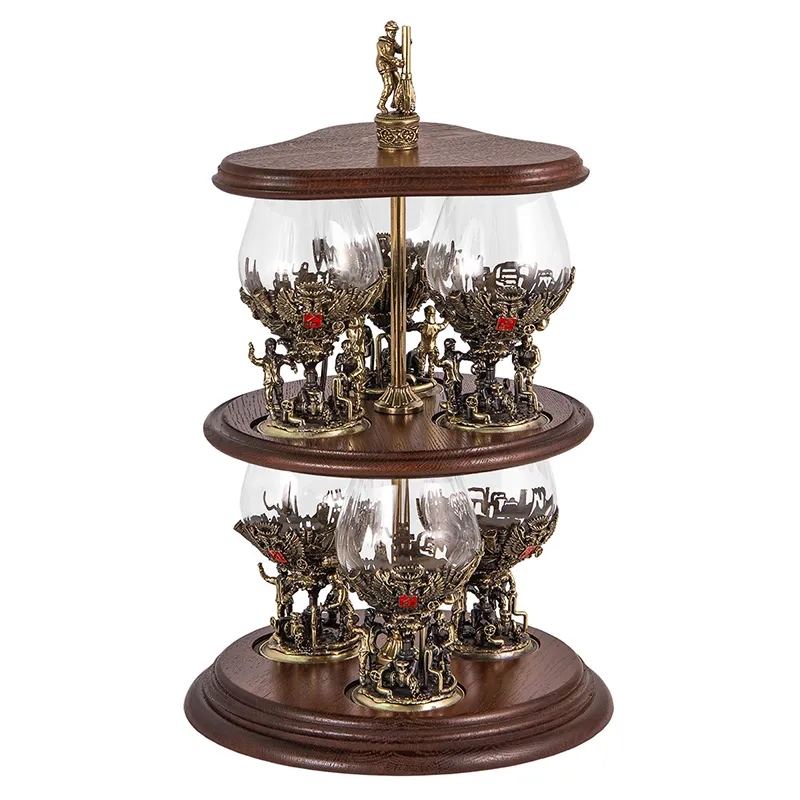 Набор для коньяка на 6 персон "Газ и Нефть" богемия