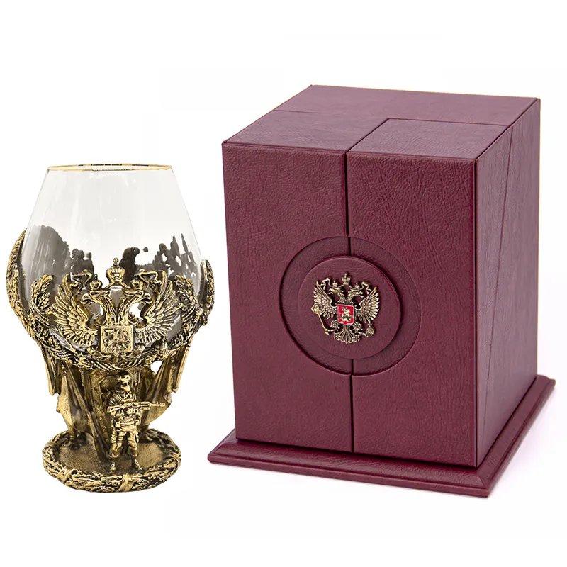 Бокал для коньяка "Русские войны" в подарочном футляре