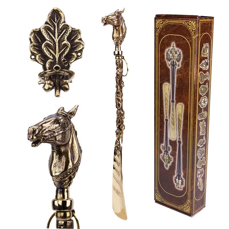 Ложка для обуви из бронзы "Лошадь" с крючком