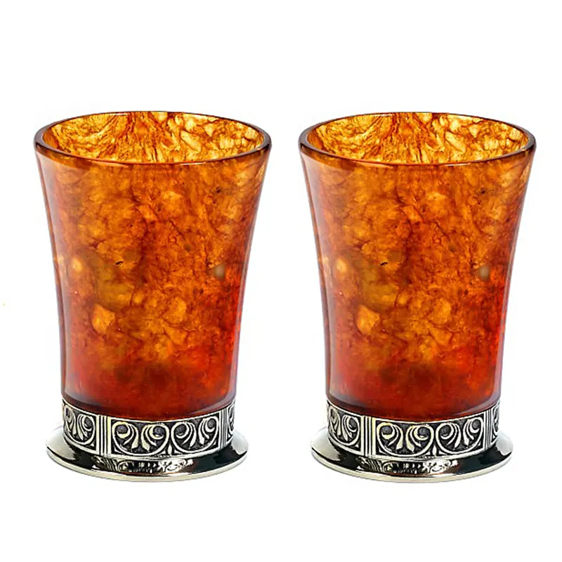 Набор водочный из янтаря "Дуэт"