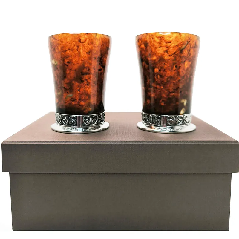 Набор водочный из янтаря "Дуэт"