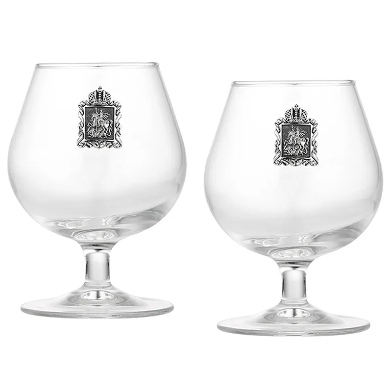 Набор бокалов для коньяка на 2 персоны "Московская область"