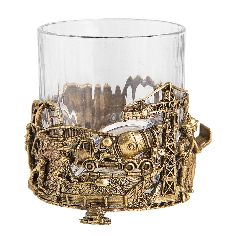 Набор с бокалом для виски "Строители"