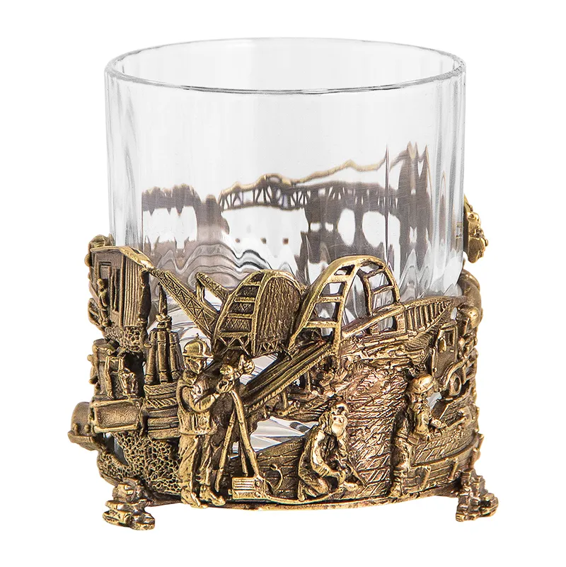 Набор с бокалом для виски "Строители"