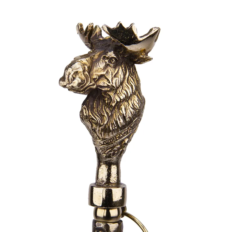 Ложка для обуви из бронзы "Лось" с крючком 