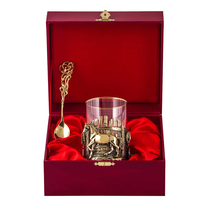 Подстаканник с ложкой "Лошадь"