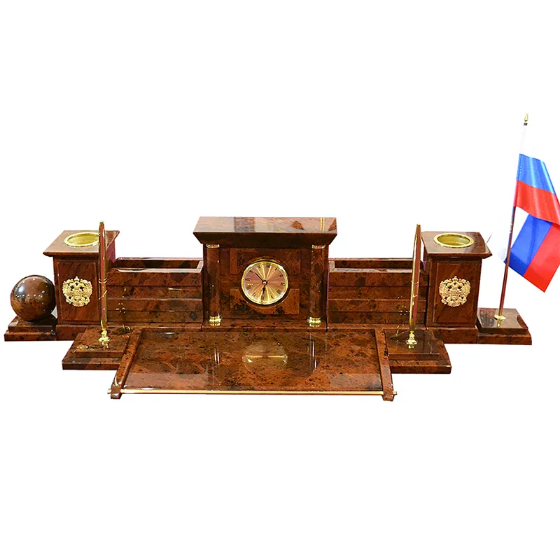 Письменный набор для руководителя из обсидиана "Престиж"