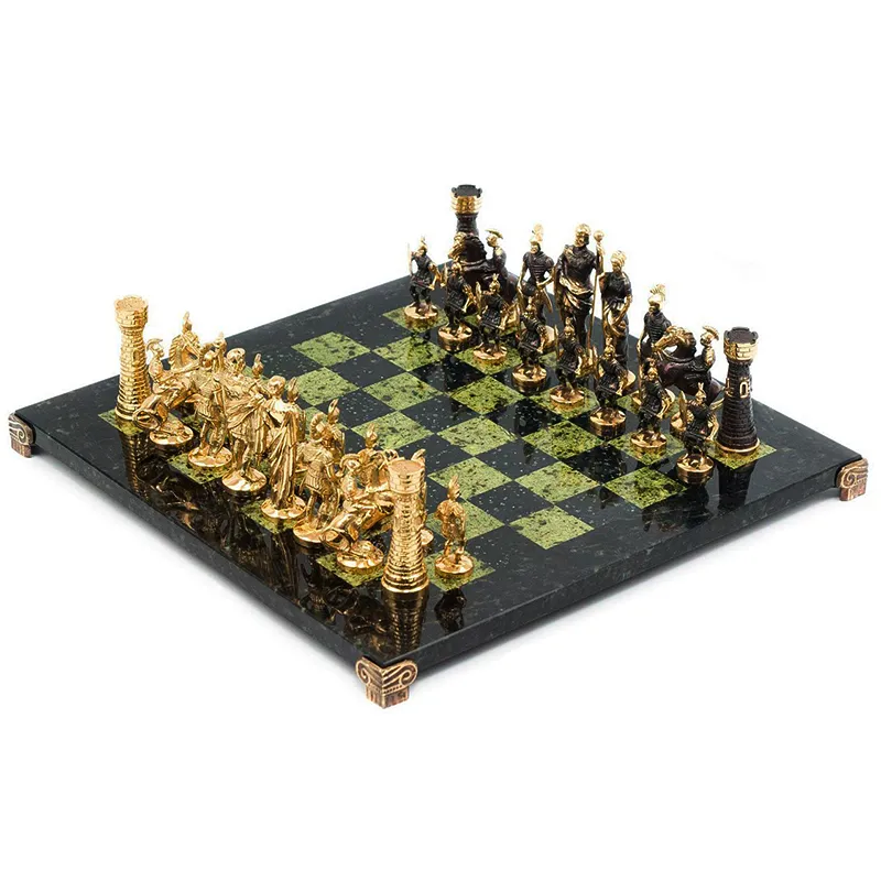 Шахматы из змеевика "Римляне"