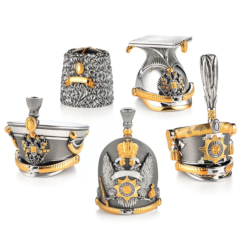 Набор серебряных рюмок «Русское воинство»