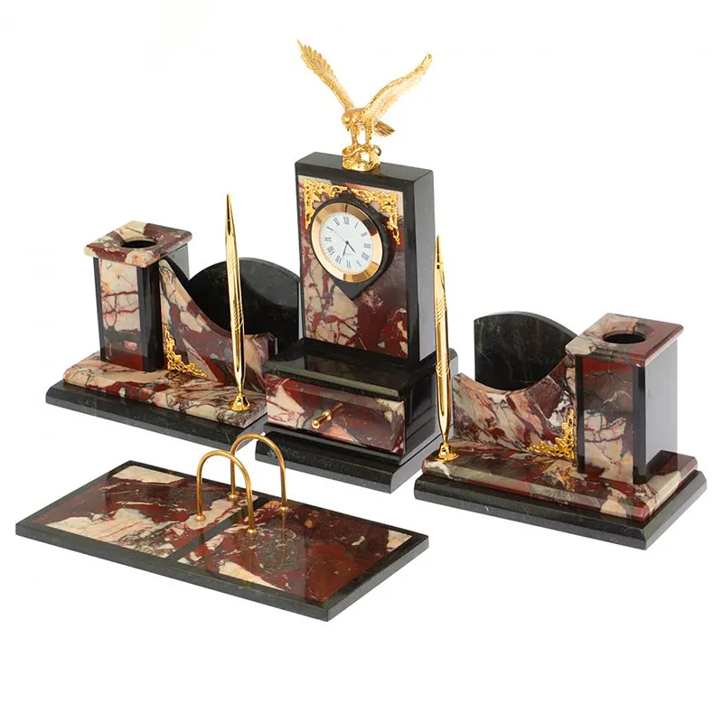 Письменный набор руководителя из камня "Орел" 