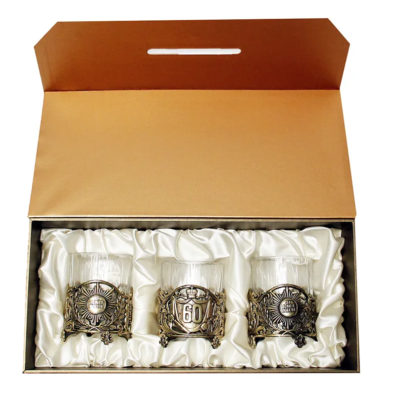 Набор из 3-х бокалов для виски "Юбилей, 60 лет"