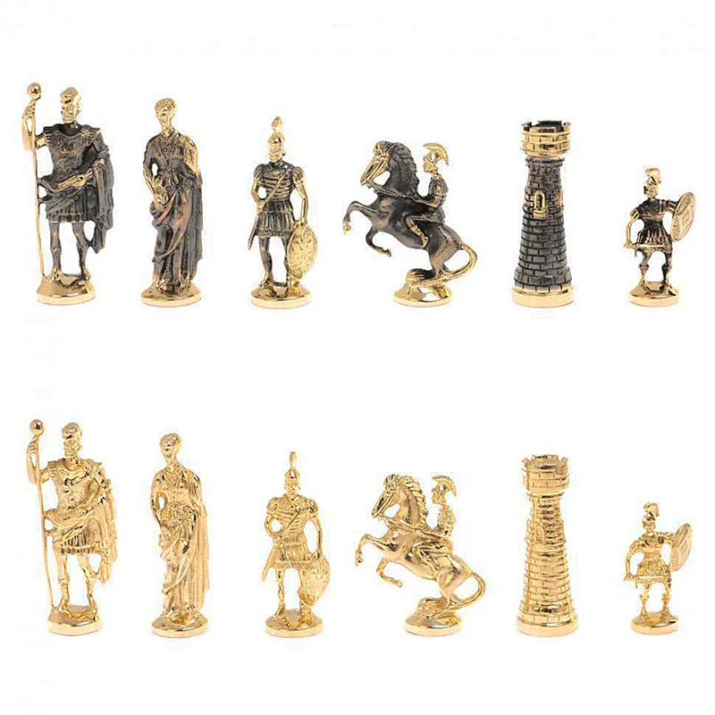 Шахматы подарочные из змеевика "Римляне" 