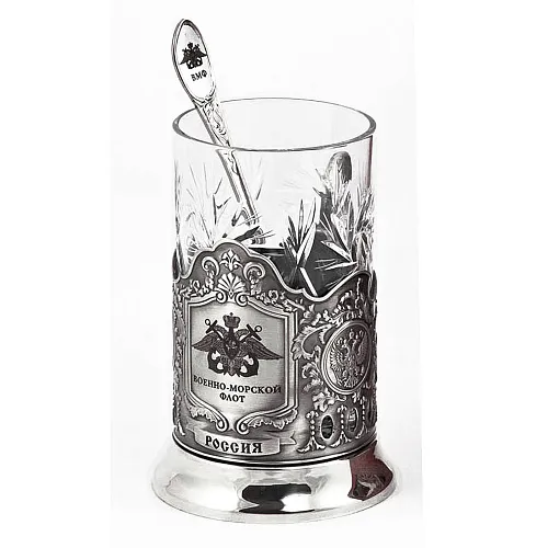 Набор для чая из двух подстаканников "Военно-морской флот"