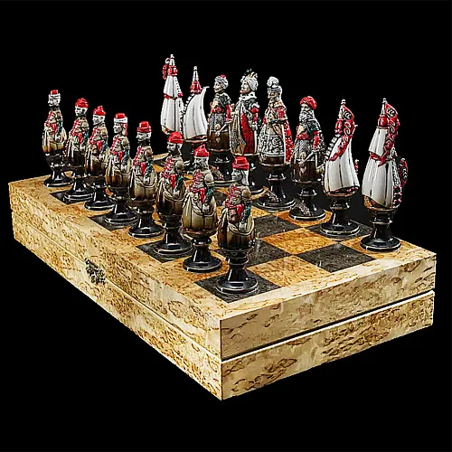 Коллекционные шахматы из фарфора "Битва при Лепанто"