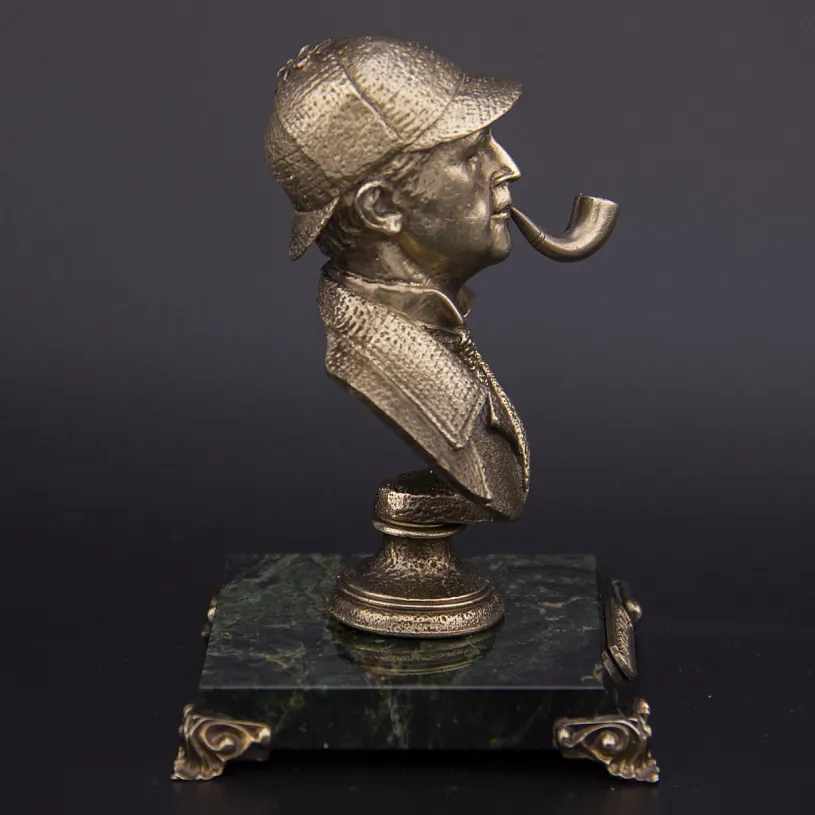 Бронзовый бюст "Шерлок Холмс" 