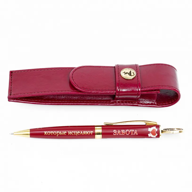 Блокнот с ручкой в футляре "Медицина"
