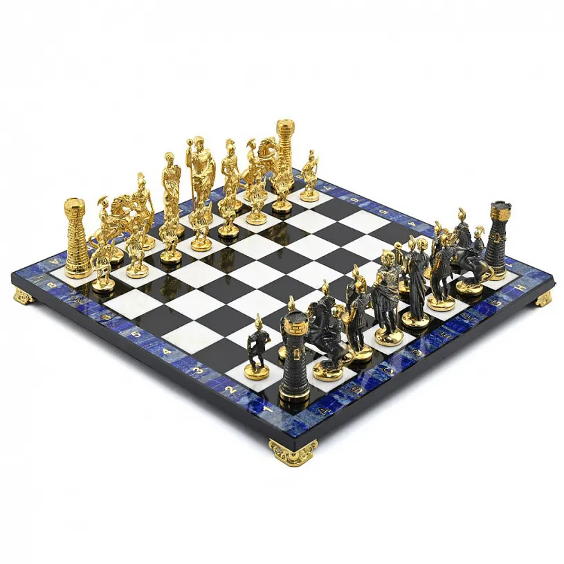 Шахматы из камня "Лазуритовое небо"