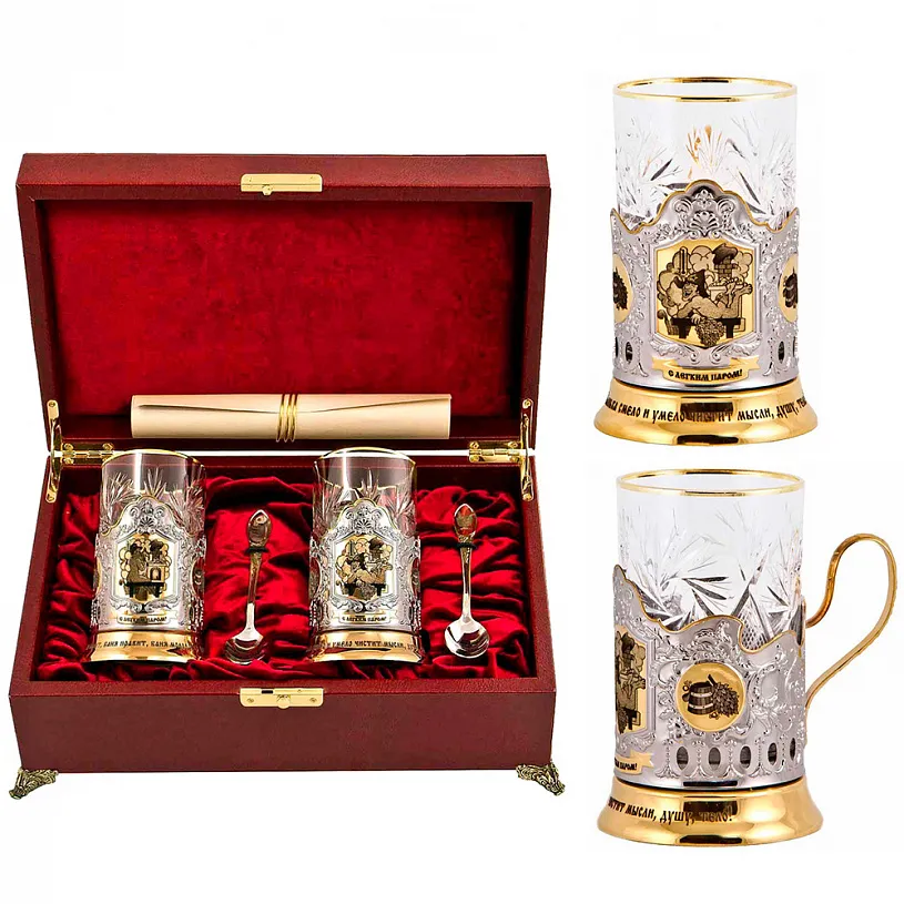 Набор из 2-ух подстаканников "Банька"