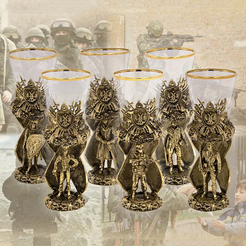 Подарочный набор в кейсе "Русские Воины" 