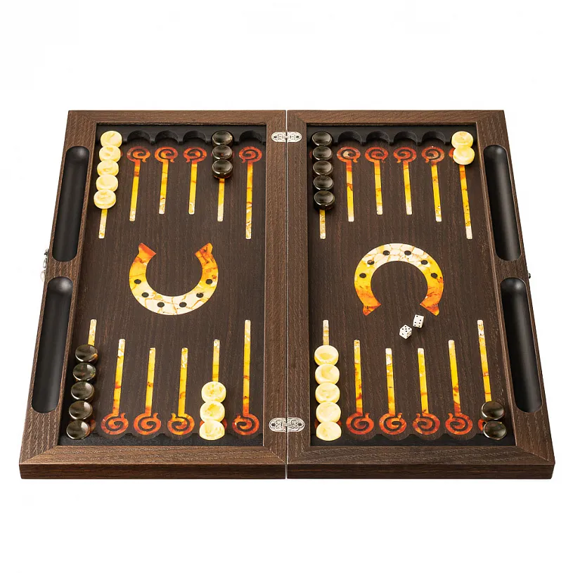 Нарды из янтаря "Конь"