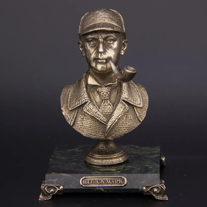 Бронзовый бюст "Шерлок Холмс" 