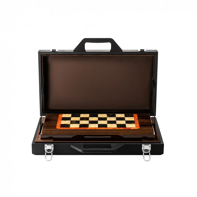 Шахматы из янтаря и мореного дуба "Мини"