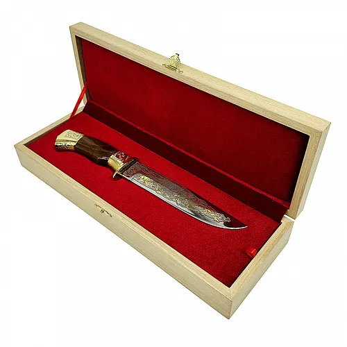 Сувенирный нож ручной работы "Волк" Златоуст