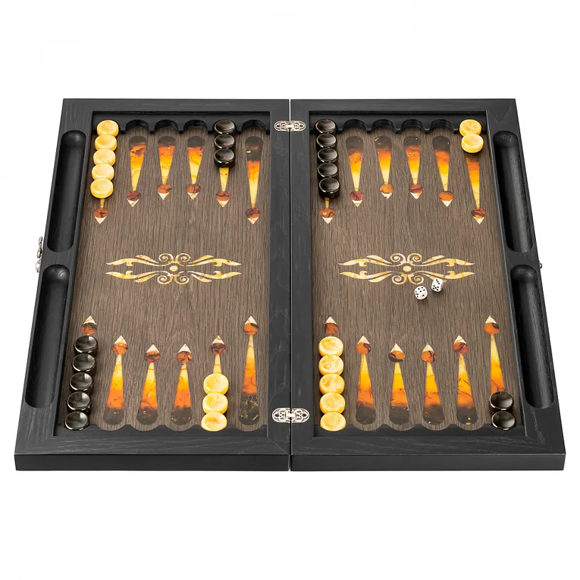 Нарды из янтаря и мореного дуба "ФСБ"