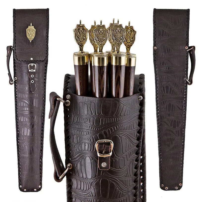 Набор подарочный в колчане из натуральной кожи "ФСБ"