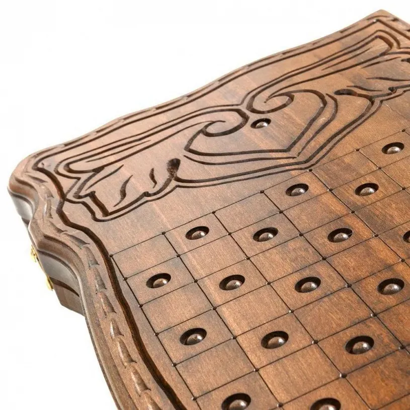 Нарды-шашки резные "Лев"