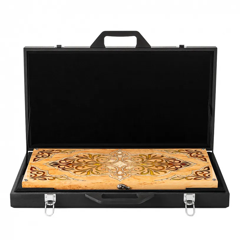 Нарды из карельской березы и янтаря "Сказки Востока"