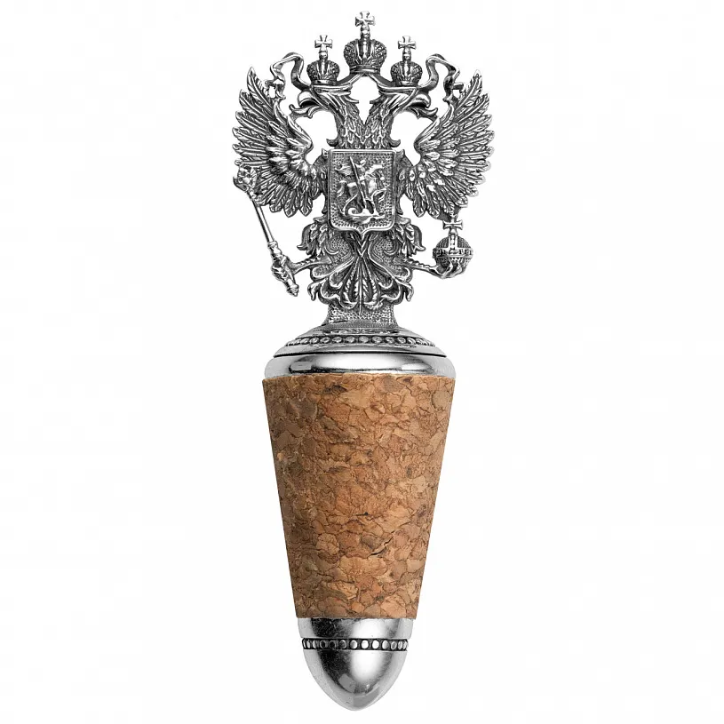 Серебряная пробка для бутылки "Держава"