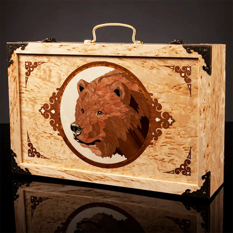 Набор для чистки оружия из карельской березы "Медведь"