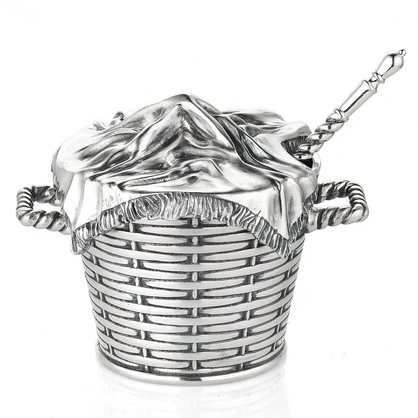 Серебряная солонка "Корзинка"