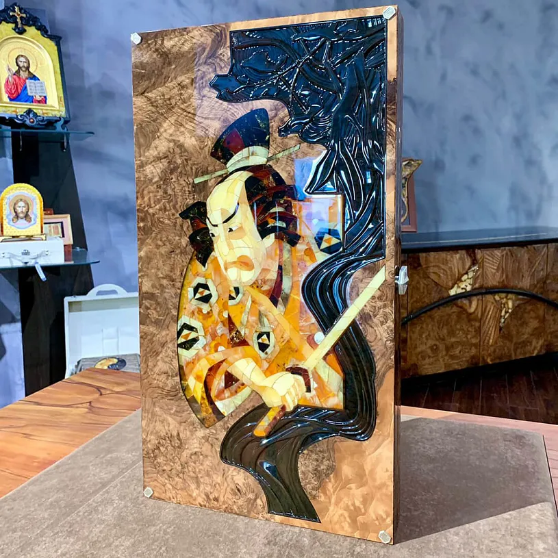 Нарды из янтаря "Самурай"